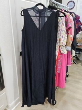 COS Sleeveless Maxi Dress with Sheer Yoke